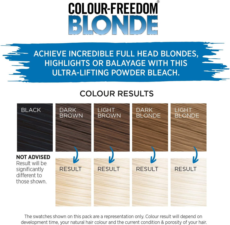 Blonde Hair Bleach Powder & White Blonde Toner Set for Stunning Tones - Up to 9 Levels by Knight & Wilson