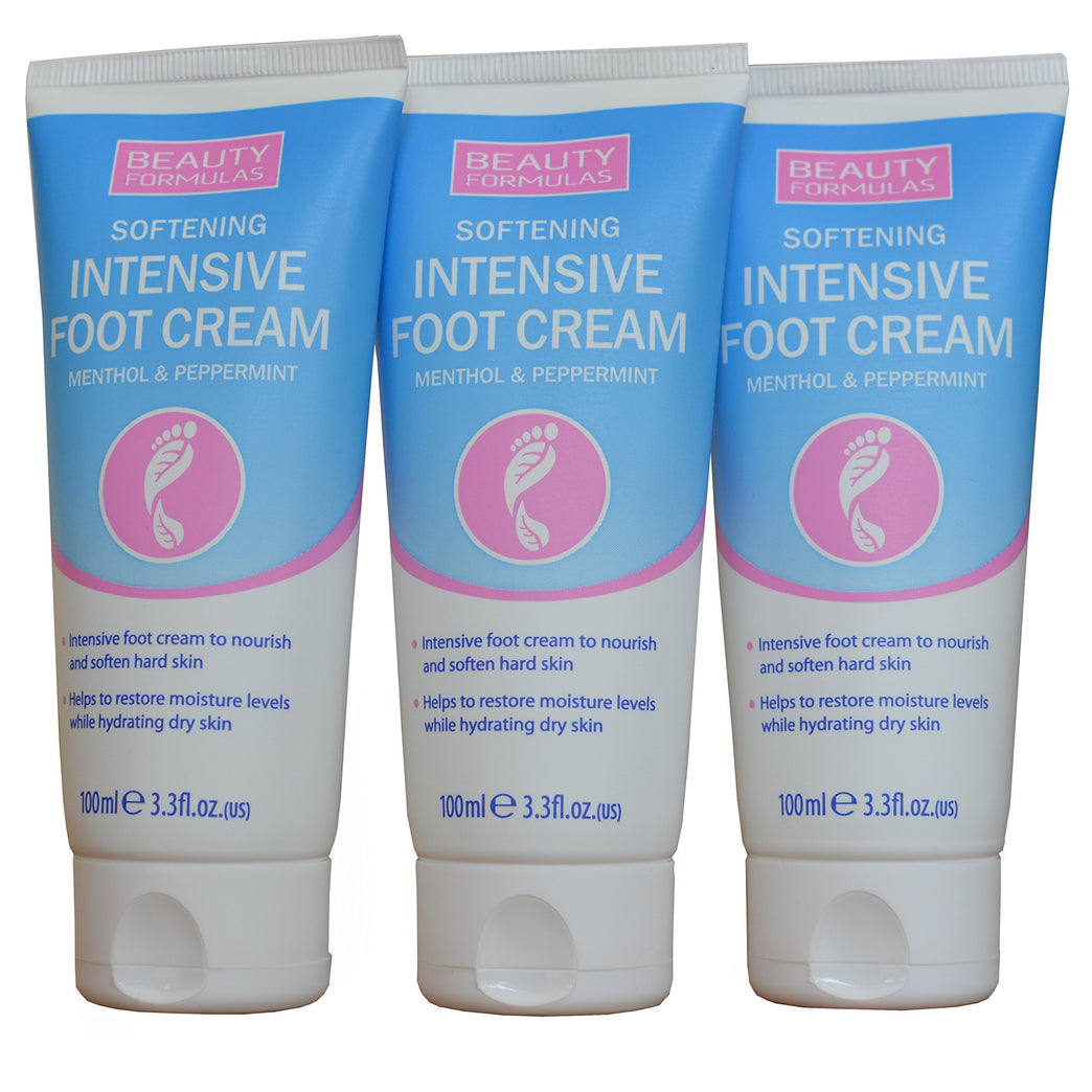 Triple Pack of Ultra-Hydrating Foot Cream by Beauty Formulas 100ml