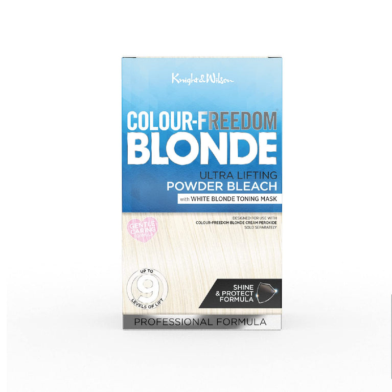 Blonde Hair Bleach Powder & White Blonde Toner Set for Stunning Tones - Up to 9 Levels by Knight & Wilson