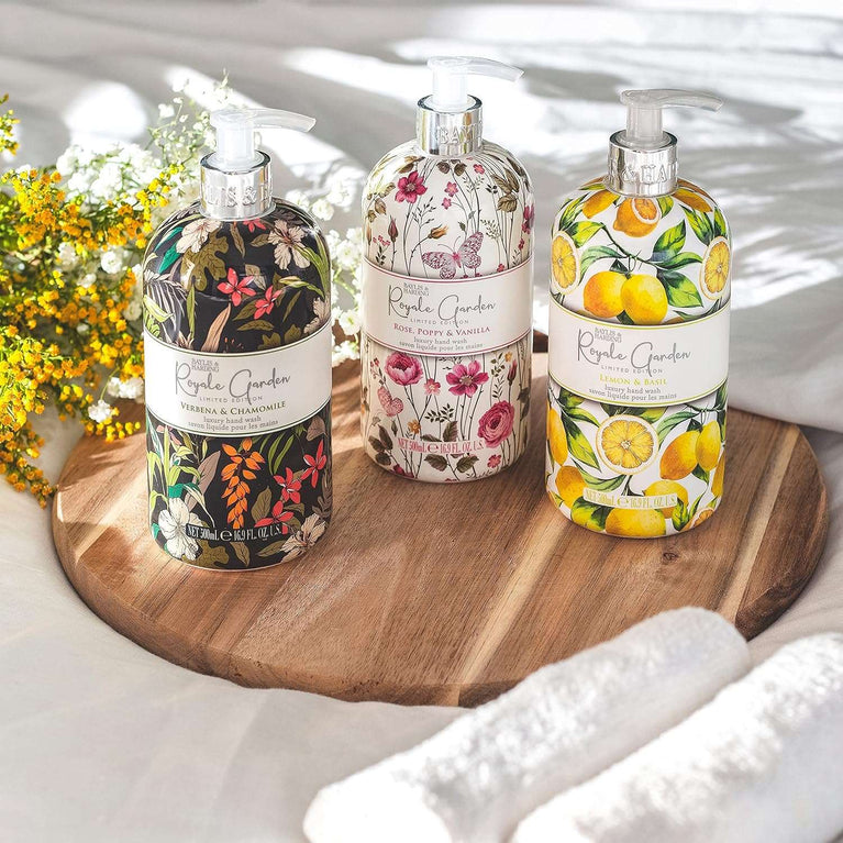Baylis & Harding Royale Garden Verbena & Chamomile Hand Wash, 500 ml (Pack of 6) - Vegan Friendly