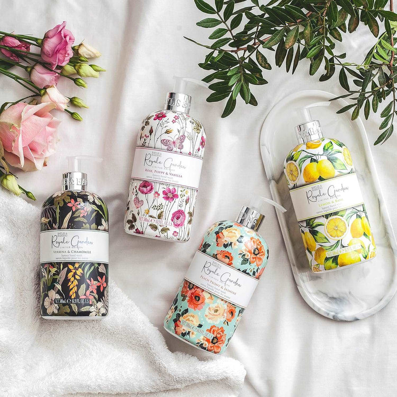 Baylis & Harding Royale Garden Verbena & Chamomile Hand Wash, 500 ml (Pack of 6) - Vegan Friendly