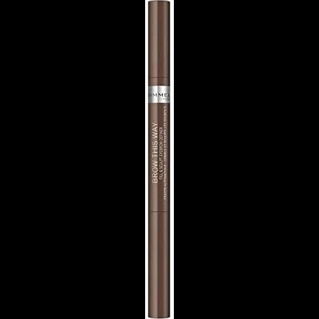 Rimmel London Easy Glide & Sculpt Brow Definer with Spoolie Brush, Medium Brown, Pack of 1