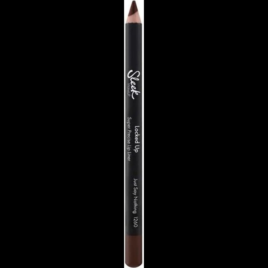 Sleek MakeUP Precision Contour Lip Liner, Just Say Nothing (Dark Brown), Ultra-Pigmented and Long-Lasting, 1.8g