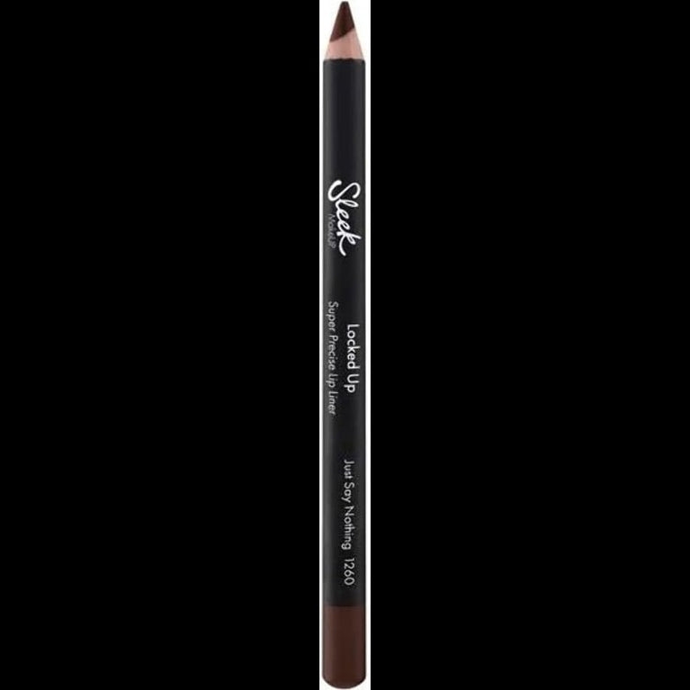 Sleek MakeUP Precision Contour Lip Liner, Just Say Nothing (Dark Brown), Ultra-Pigmented and Long-Lasting, 1.8g