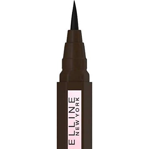 Maybelline 24-Hour Hyper Easy Brush Tip Liquid Eye Liner in Pitch Brown - Smudge Proof and Suitable for Sensitive Eyes