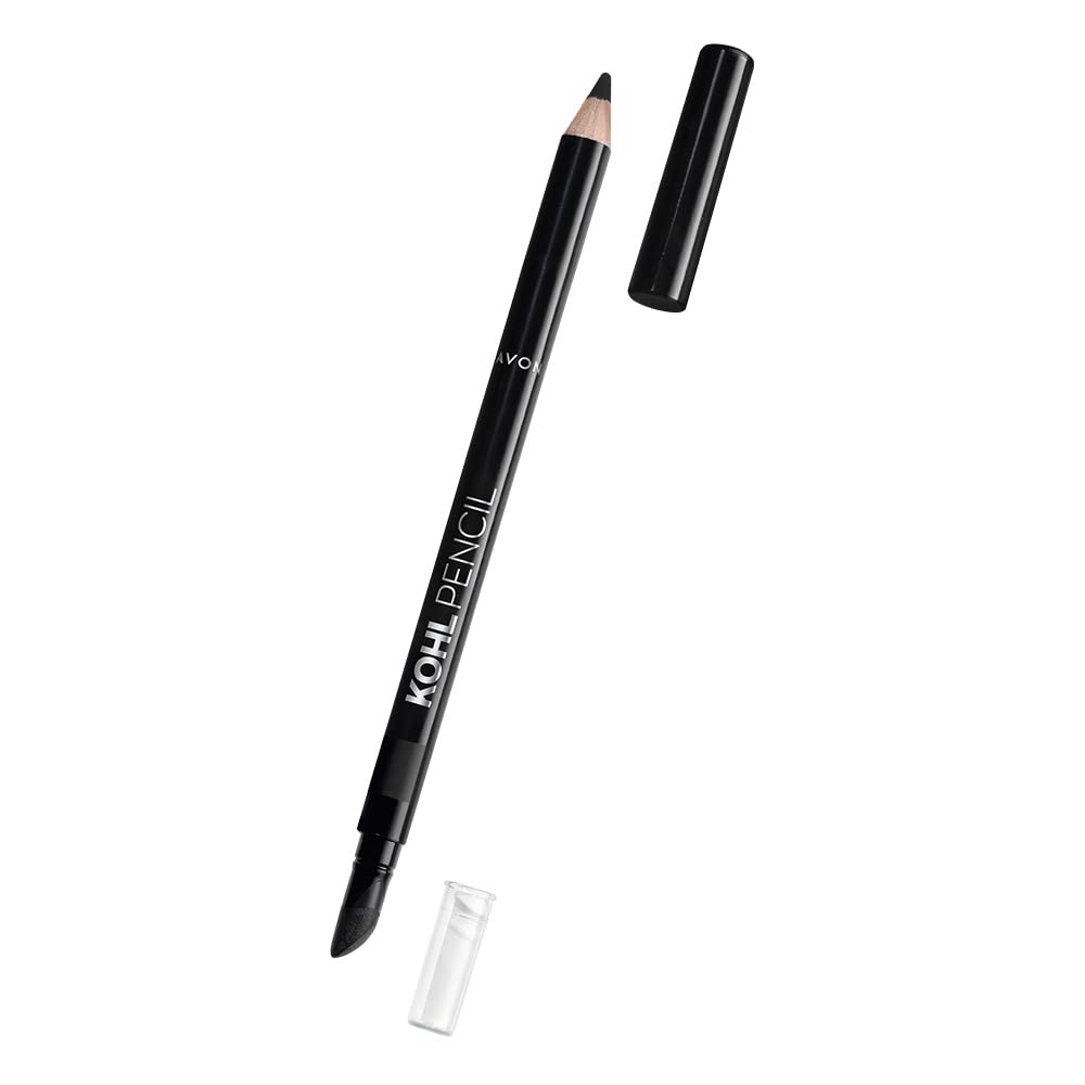 Avon True Black Kohl Eyeliner Pencil - Waterproof, Blendable, and Super Soft for Easy Smoky Eye Application