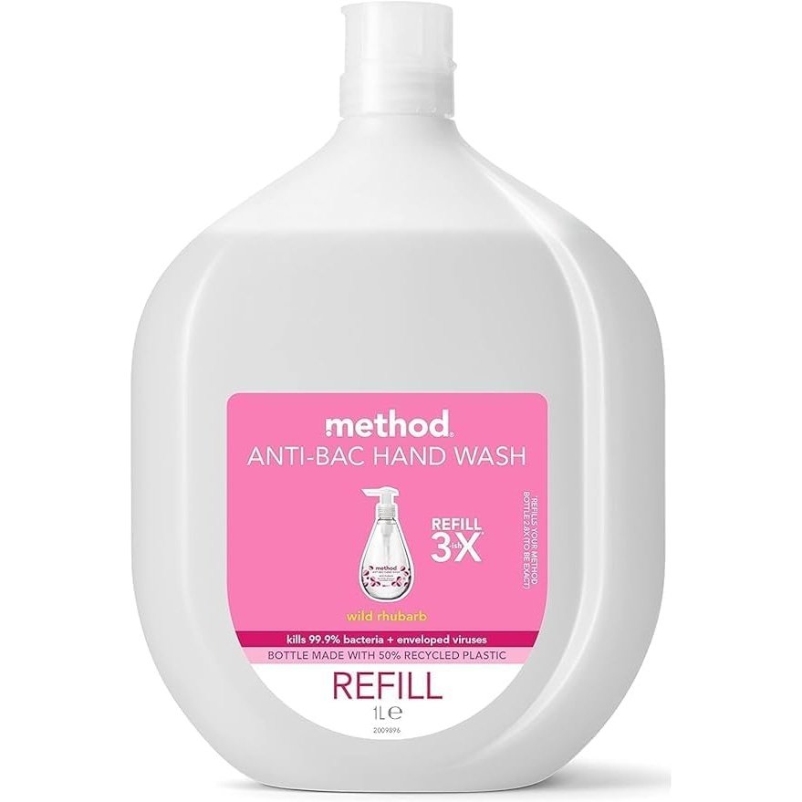 Wild Rhubarb Antibacterial Hand Wash Refill, 1L