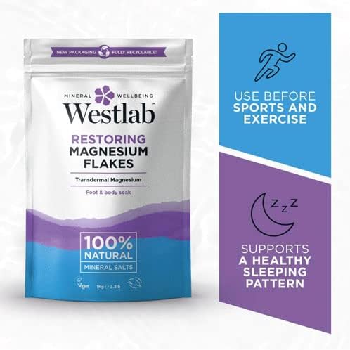 Restorative Magnesium Bath Flakes with 100% Natural Mineral Salts - 1kg