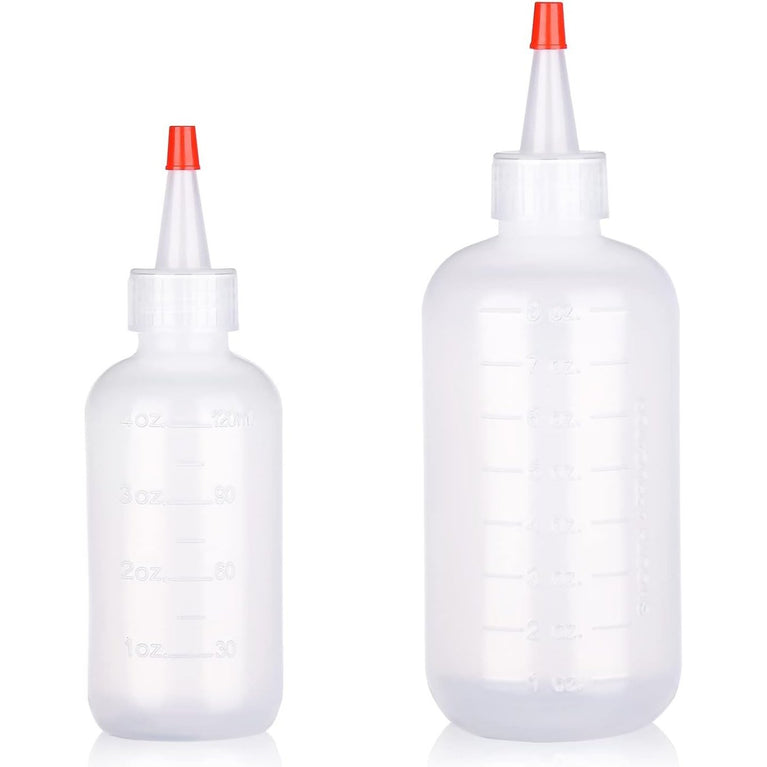 AOVNA 2-Pack Pointed Applicator Bottles for Salon Hair Care (120ml)