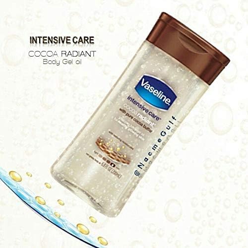 Vaseline Cocoa Radiant Body Gel Oil for Intensive Moisture, 6.8 Ounce