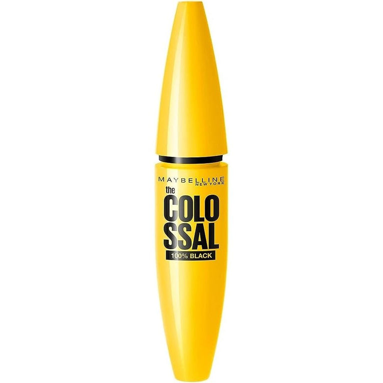 Maybelline 100% Carbon Black Colossal Mascara, 10.7ml - Suitable for Sensitive Eyes