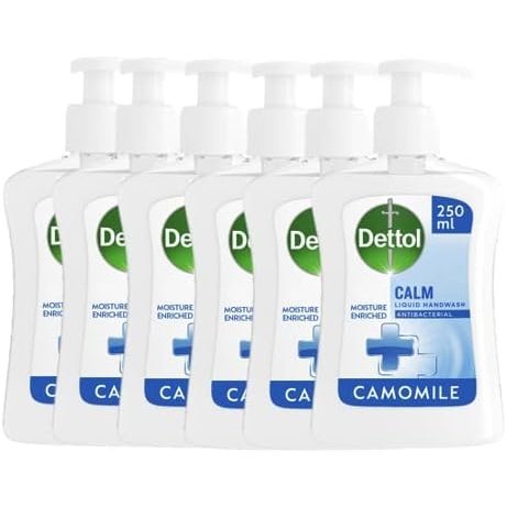 Dettol Camomile Antibacterial Hand Soap - 250ml x 6 Pack