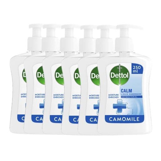 Dettol Camomile Antibacterial Hand Soap - 250ml x 6 Pack