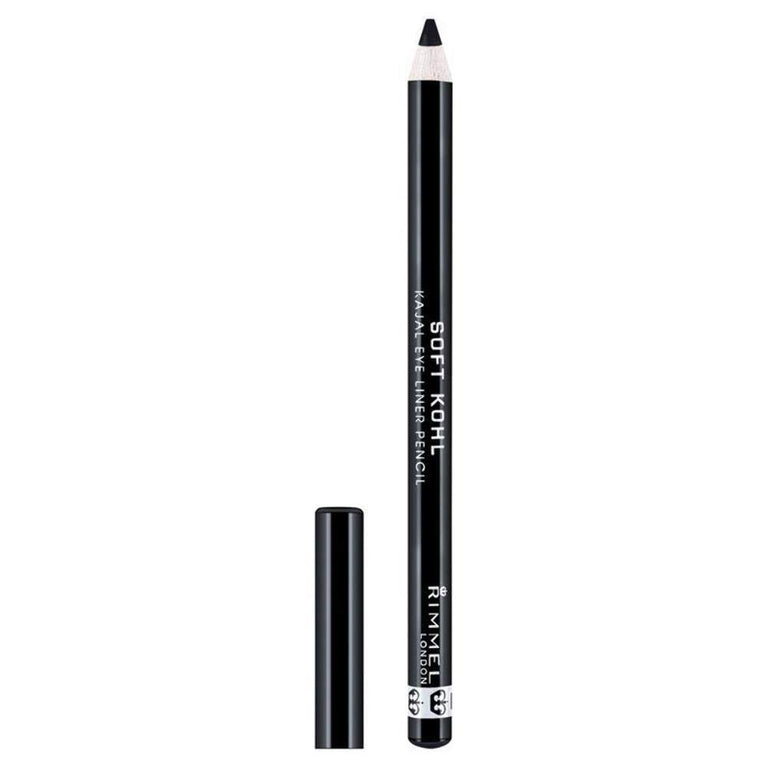 Rimmel London Jet Black Eyeliner Pencil - Soft Kohl, Smudge-proof, 1.2g