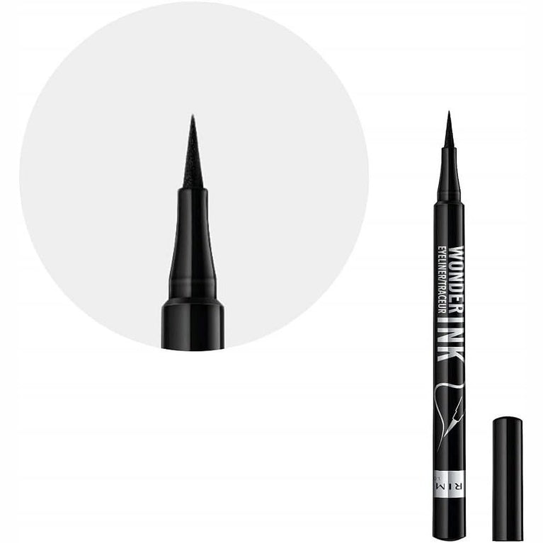 Rimmel 24-Hour Waterproof Wonder'Ink Liquid Eyeliner, Black, 1 ml