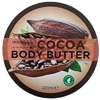 Derma V10 Cocoa Body Butter, 220ml - Luxurious Nourishing Skin Moisturizer with Cocoa Fragrance