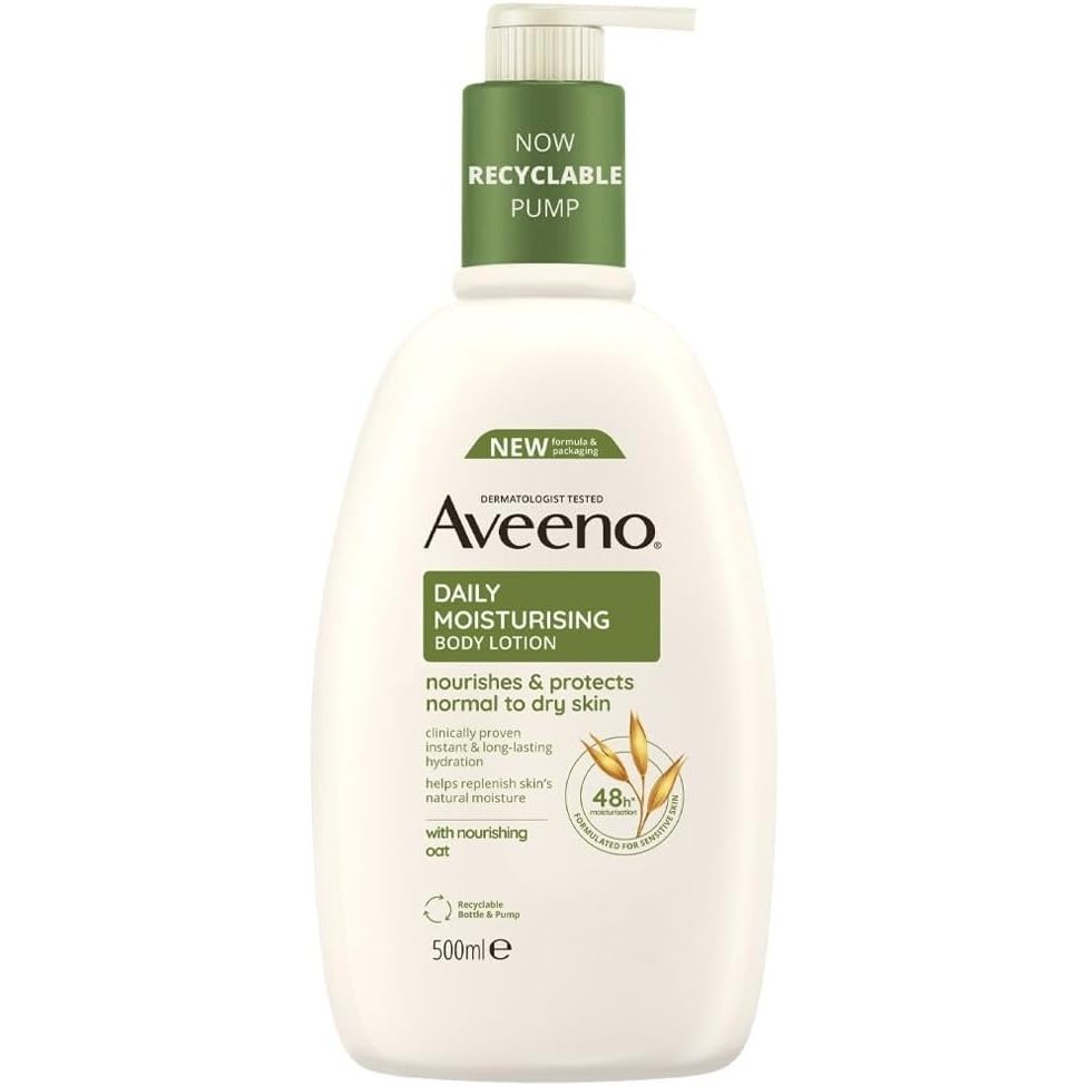 Aveeno Daily Moisturising Body Lotion with Soothing Oats, Suitable for Sensitive Skin, 500ml