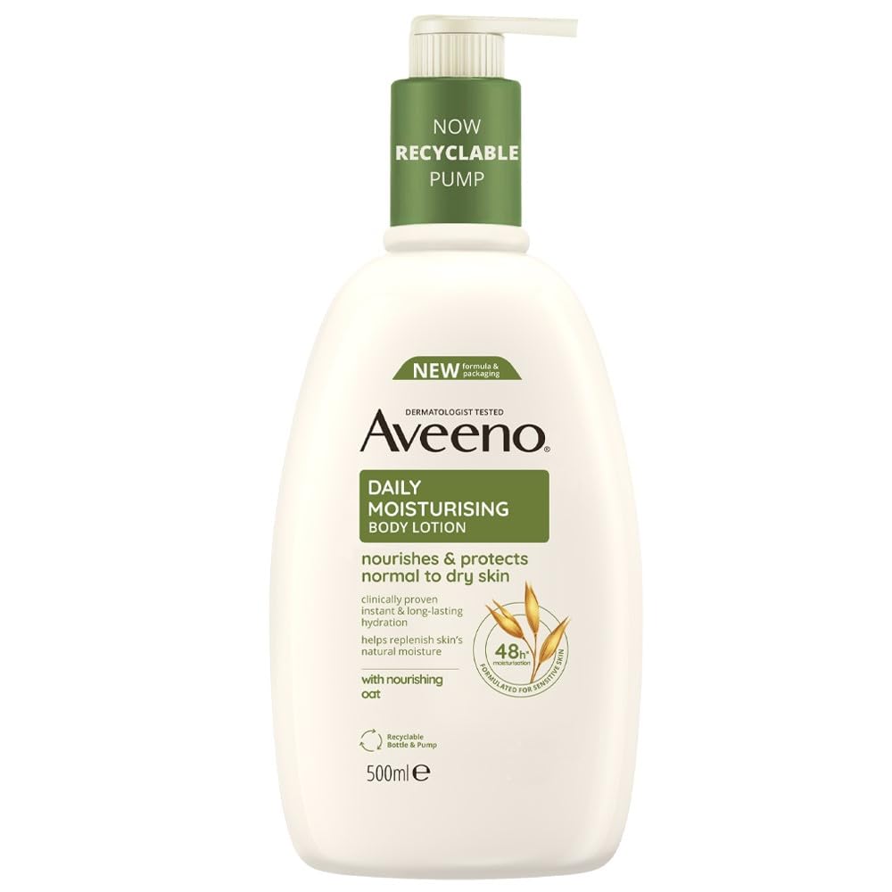 Aveeno Daily Moisturising Body Lotion with Soothing Oats, Suitable for Sensitive Skin, 500ml