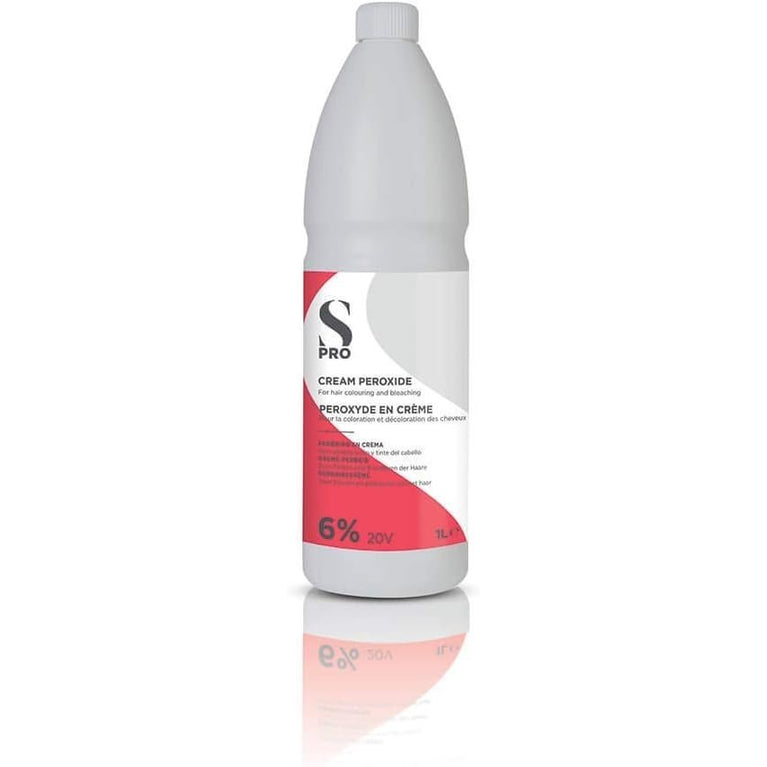 S-PRO Cream Peroxide 6% 20V 1L (Salon Services), Ivory Beauty Hair Care Permanent Hair Colour