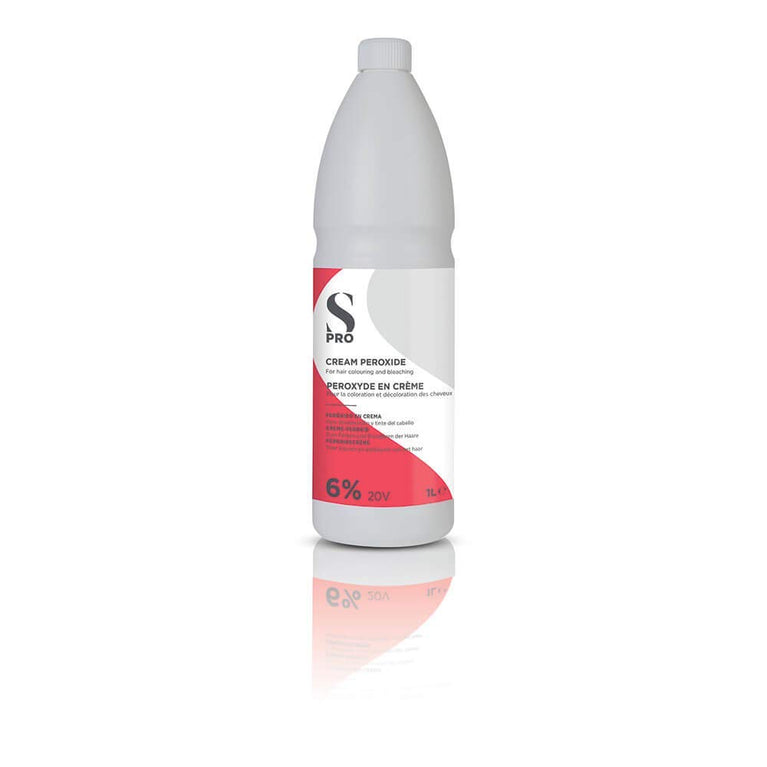 S-PRO Cream Peroxide 6% 20V 1L (Salon Services), Ivory Beauty Hair Care Permanent Hair Colour