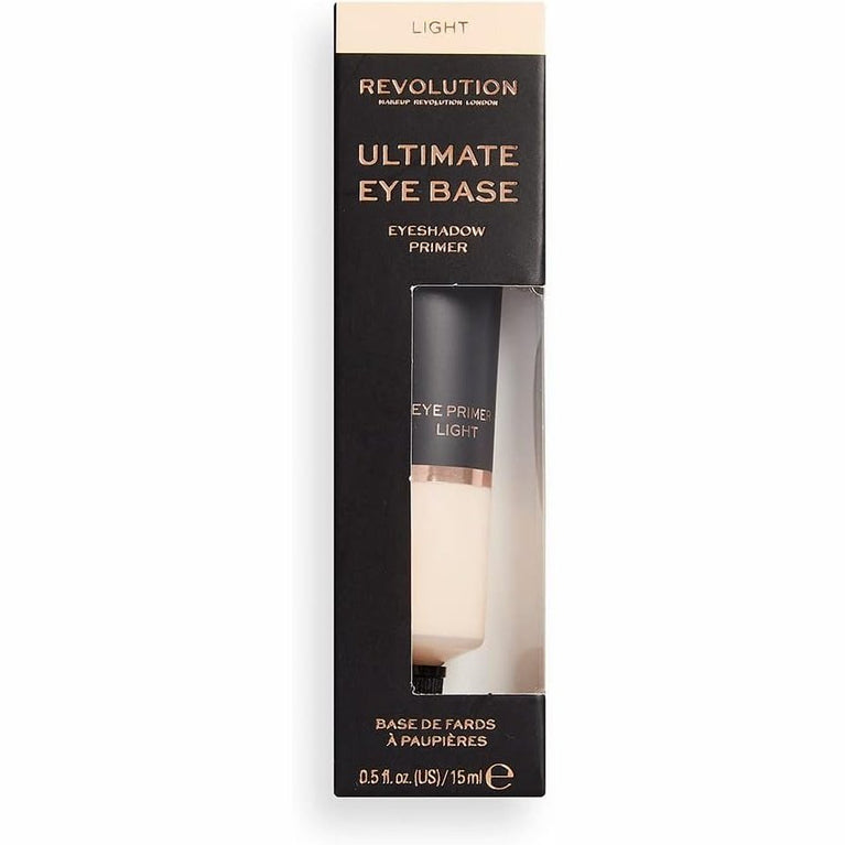Revolution Ultimate Eye Base Makeup Primer for Long-Lasting Crease-Free Wear, Light, 15 ml - Vegan and Cruelty Free