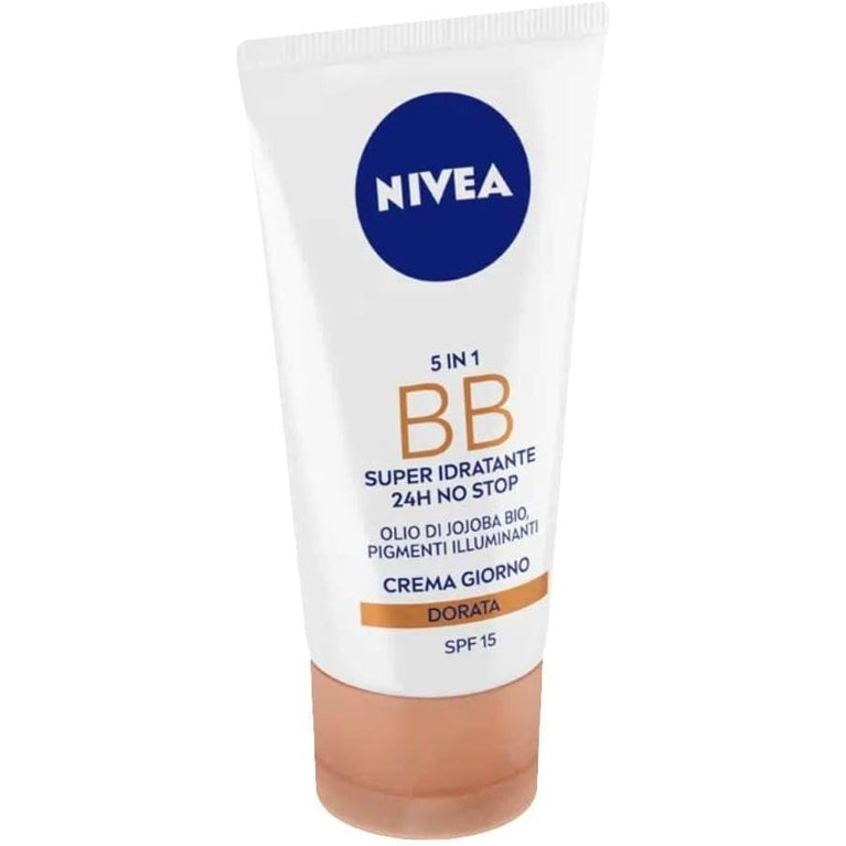 NIVEA 5-in-1 Provitamin B5 BB Cream for Medium to Dark Skin Tones with 24 Hour Moisturization and SPF 15- 50ml
