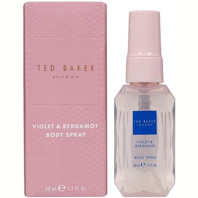 Ted Baker Violet & Bergamot Body Spray - Elegant 50ml Ladies Gift