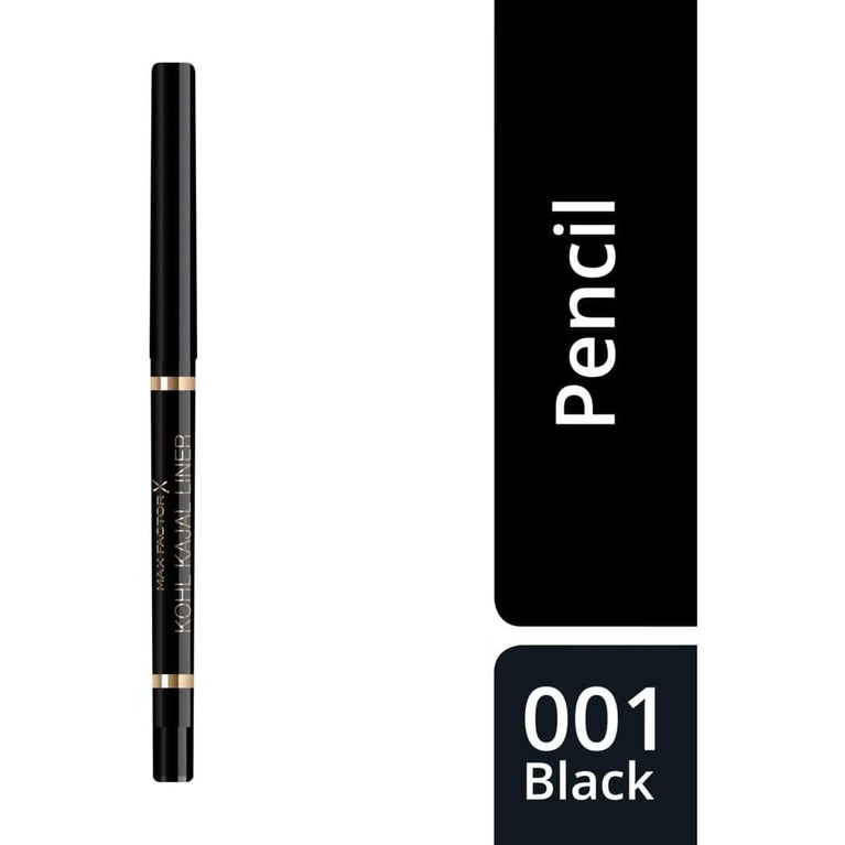 Masterpiece Kajal Liner by MAX FACTOR - Enriched Intense Black Eye Pencil for Sensitive Eyes, 24hr Lasting Wear with Buttery Smooth Application - 001 Black
