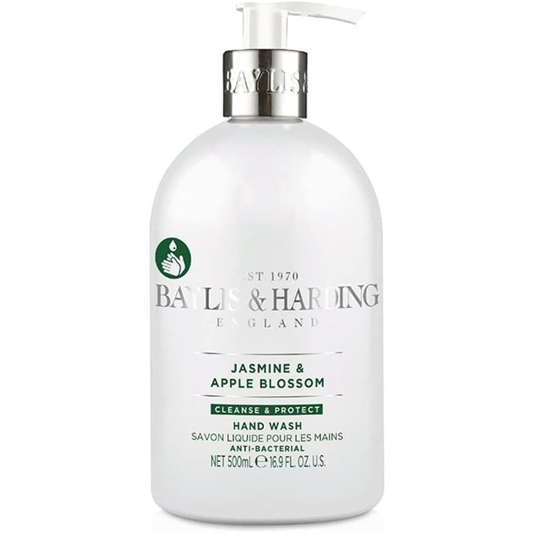 Jasmine and Apple Blossom Anti-Bacterial Hand Wash, 500 ml (Pack of 3) - Vegan Friendly by Baylis & Harding