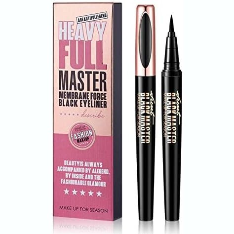 Macfee Quick-Dry Waterproof Eyeliner for Long-Lasting Eye Makeup (Black)