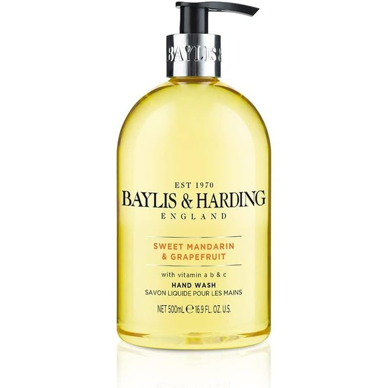 Baylis & Harding Sweet Mandarin and Grapefruit Hand Wash, 500 ml (Pack of 3) - Vegan Friendly