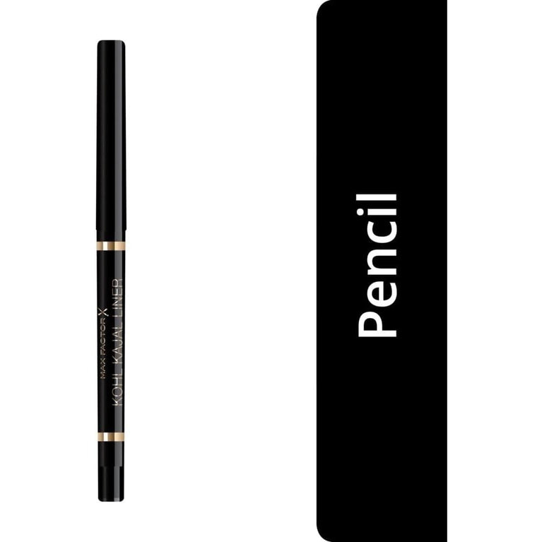 Masterpiece Kajal Liner by MAX FACTOR - Enriched Intense Black Eye Pencil for Sensitive Eyes, 24hr Lasting Wear with Buttery Smooth Application - 001 Black