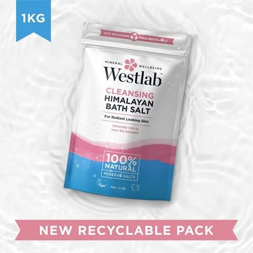 Westlab 1Kg Cleansing Himalayan Bath Salt Pouch