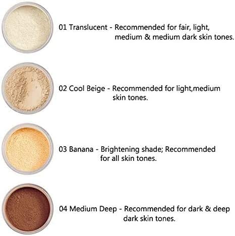 AQUAPURITY PHOERA 102 Cool Beige - Ultra-Fine Loose Makeup Setting Matte Powder with Puff - Long-Lasting, Blendable & Vegan