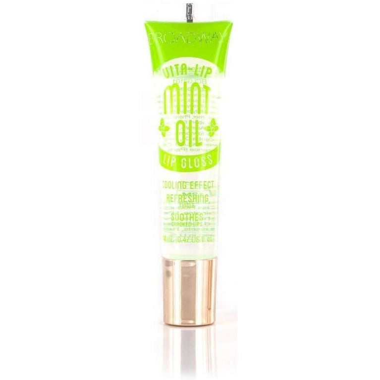 5-Piece Broadway Vita-Lip Clear Lip Gloss Set – Mint, Coconut, Rosehip, Mango Butter, Argan Oil - 0.47oz/14ml each with Abis BookSafety Seal