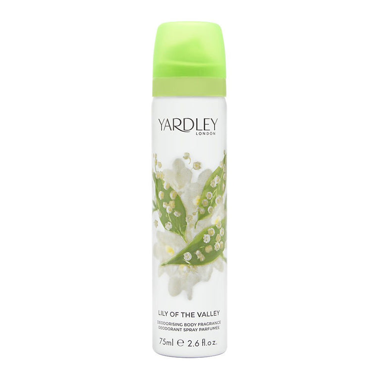 Yardley Lily Of The Valley Deodorant Spray, 75ml (1-Pack), Packaging may vary