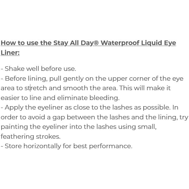 Stila All-Day Endurance Waterproof Liquid Eyeliner for Intense Pigmentation, 0.5 ml