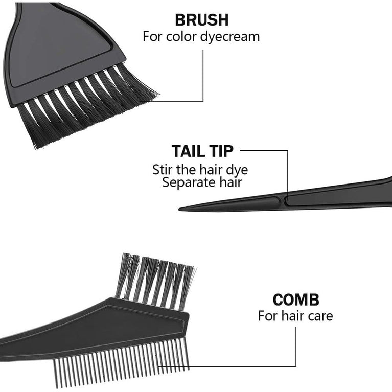 Hair Dye Brush Set with Double-sided Coloring Comb for DIY Hair Coloring (2PCS)