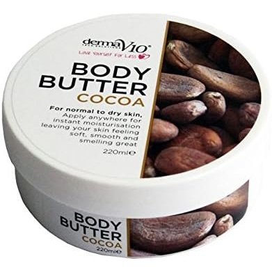 Derma V10 Cocoa Body Butter, 220ml - Luxurious Nourishing Skin Moisturizer with Cocoa Fragrance
