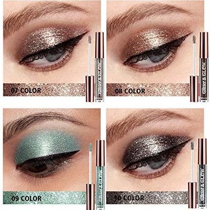 Shimmering Liquid Metal Eyeshadow Set - Waterproof, Quick-Drying and Long-Lasting (#A 10 Colors) - Perfect for Smokey Eye Looks