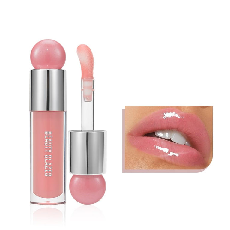 Lustrous Lip Glaze Lip Tint Set - Hydrating & Nourishing, Non-Sticky Long Wear Lipstick, Assorted Color Lip Gloss with Voluminous Brush Head - Perfect Makeup Gift for Women (# 105)