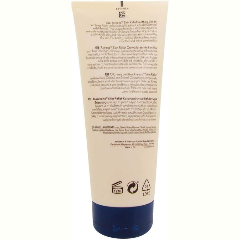 Aveeno Daily Moisturising Body Lotion with Soothing Oats & Rich Emollients, Fragrance Free - 200ml