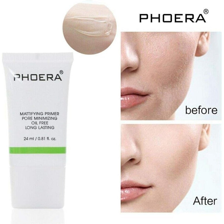 PHOERA Matte Perfection Face Primer with Aquapurity - Oil Controlling Makeup Base for Skin Protection (24ml)