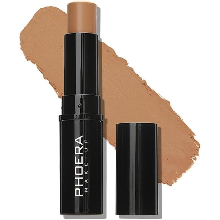 PHOERA 3-in-1 Concealer, Highlighter & Contour Stick - Waterproof Full Coverage Makeup for Medium Skin Tones