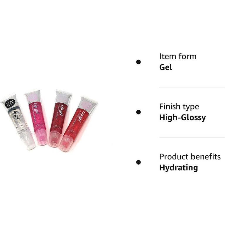 ProtoHemp Nicka K Lip Balm Gel Set - Clear, Strawberry, Cherry, Bubble Gum (15ml, 4pcs)
