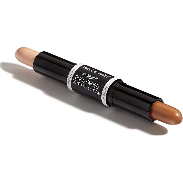 2-in-1 Precision Contour and Highlight Stick with Dermatologically Tested, Blendable Formula - Light/Medium, 8g