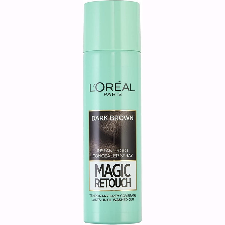 L'Oréal Magic Retouch Instant Root Concealer Spray, Ideal for Touching Up Grey Root Regrowth, Colour: Dark Brown, 150ml