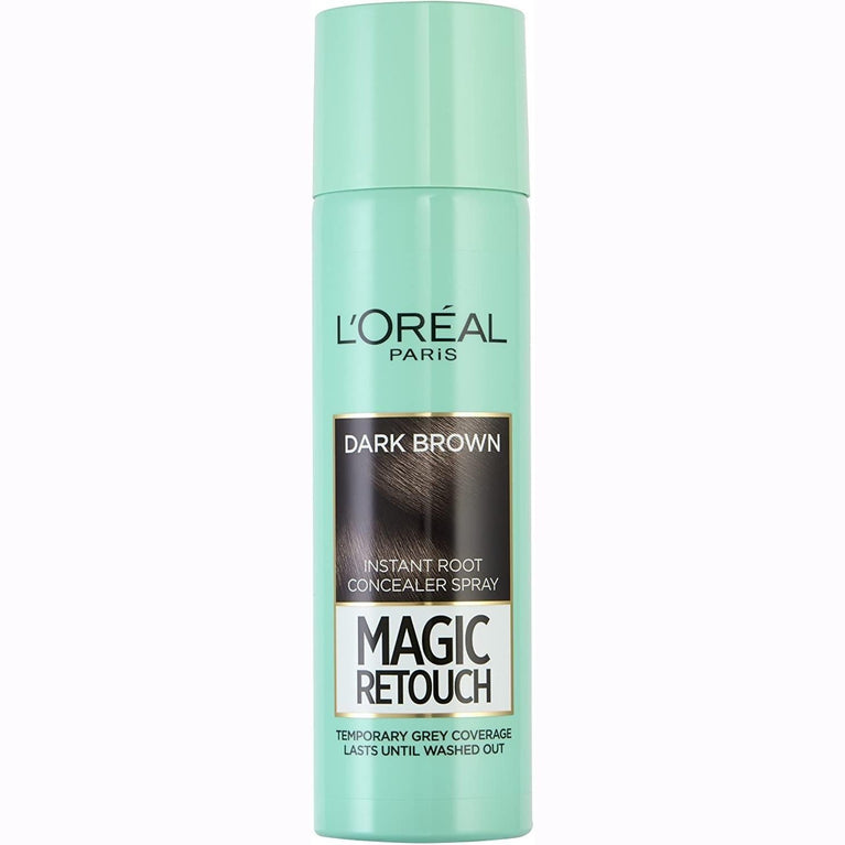 L'Oréal Magic Retouch Instant Root Concealer Spray, Ideal for Touching Up Grey Root Regrowth, Colour: Dark Brown, 150ml