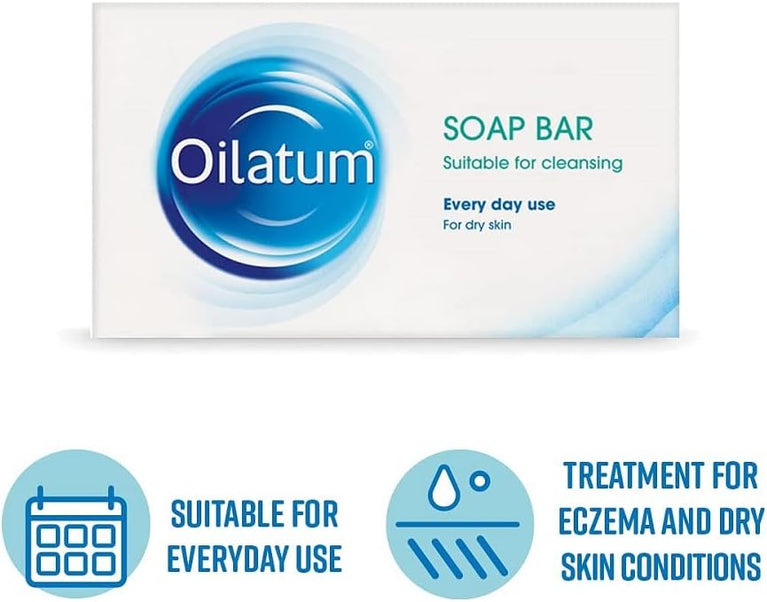 Oilatum Soap Bar Emollient Cleanser for Dry, Sensitive, and Eczema-Prone Skin 100g Specially Formulated to Nourish and Protect Your Skin