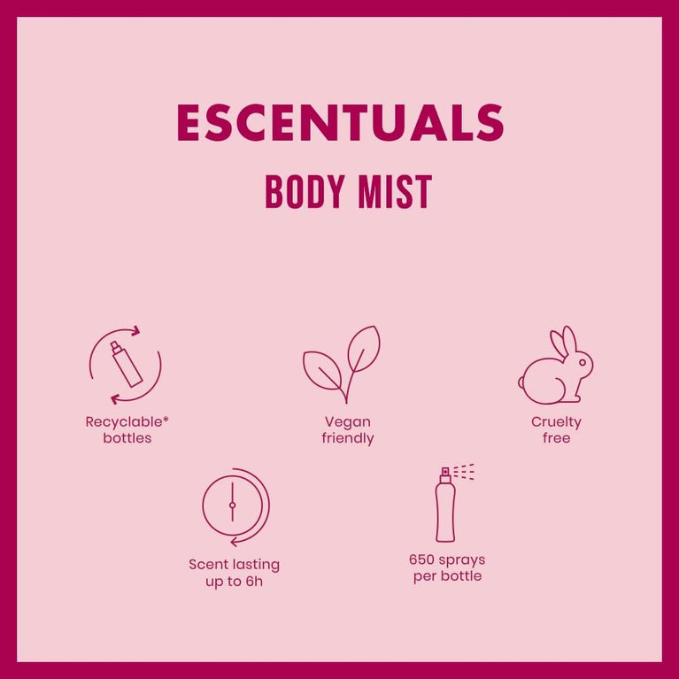 Escentuals Womens Candy Body Mist - Long-lasting Fragrance Spray 250ml